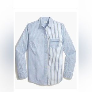 J. Crew striped Oxford shirt sz S